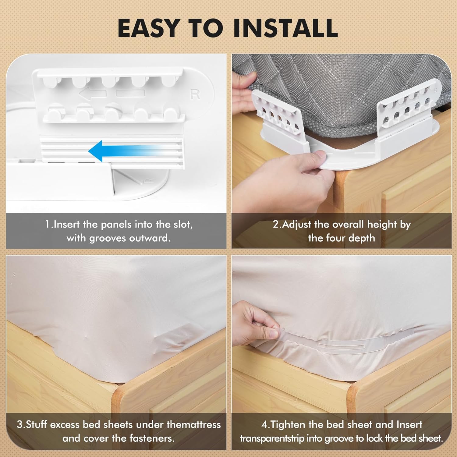 Hczykya Bed Sheet Holders for Corners