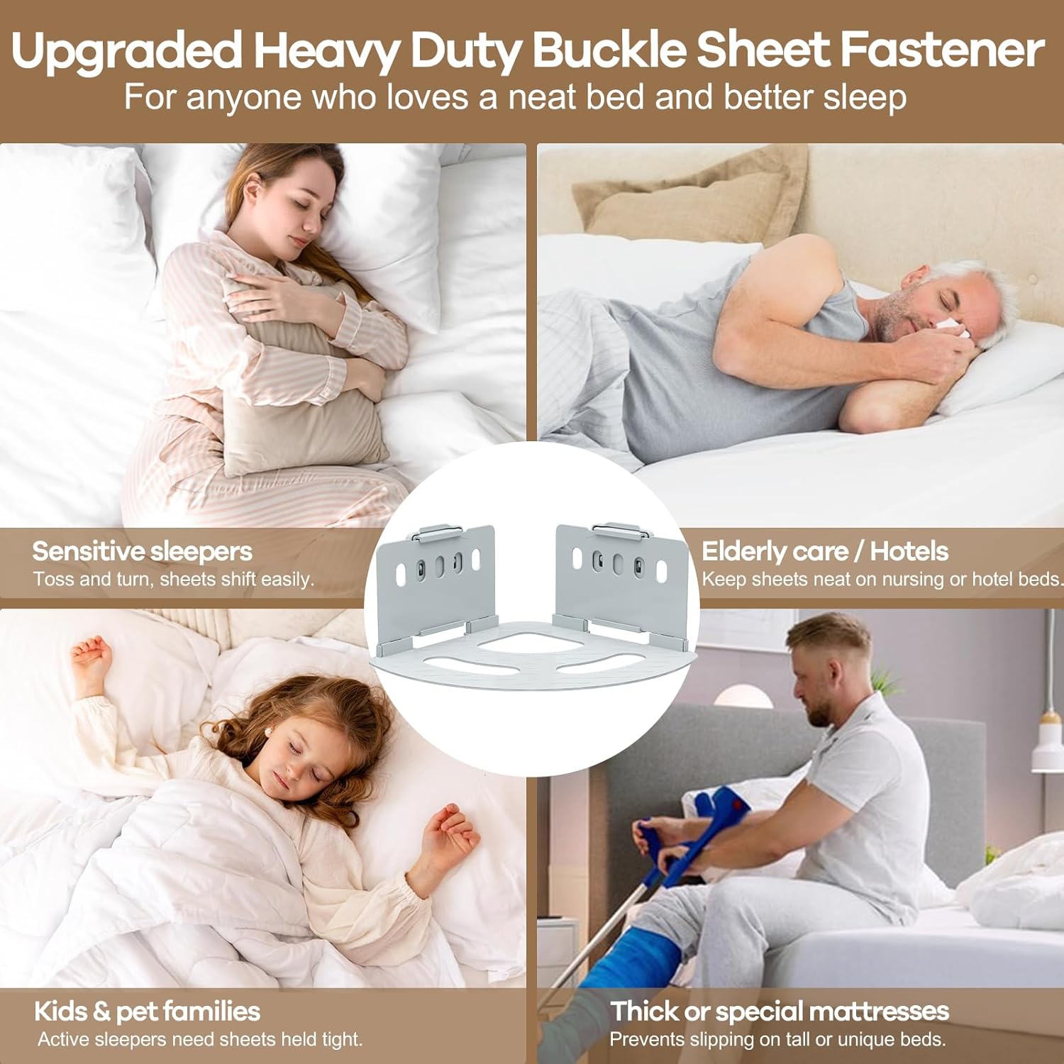 Eepicky Bed Sheet Fastener Set of 4