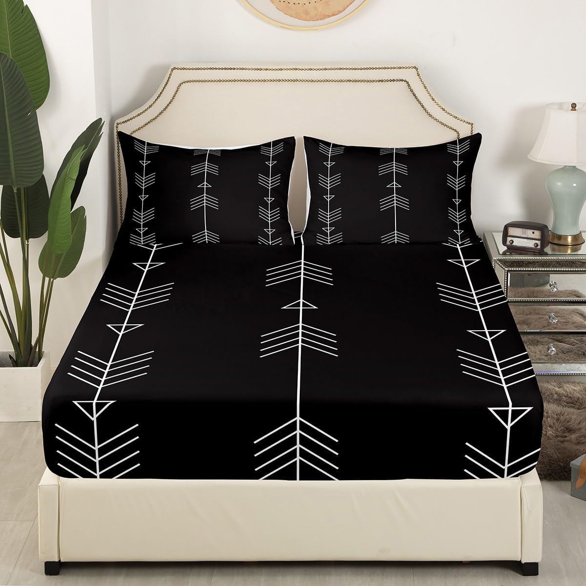 Boho Geometric Queen Sheet Set with Deep Pockets