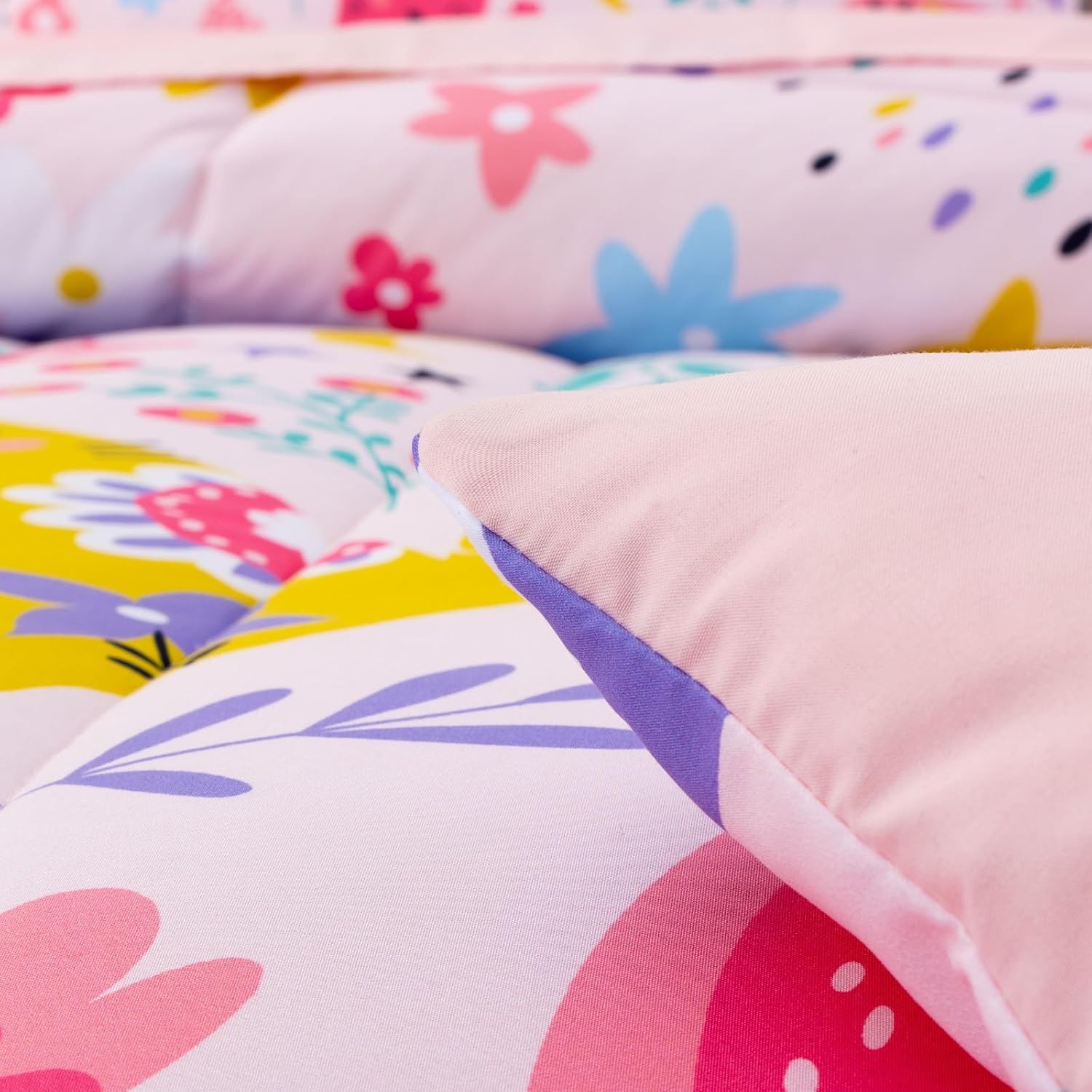 A Nice Night - Kids Boys Floral Cats Bedding Set 5Pcs