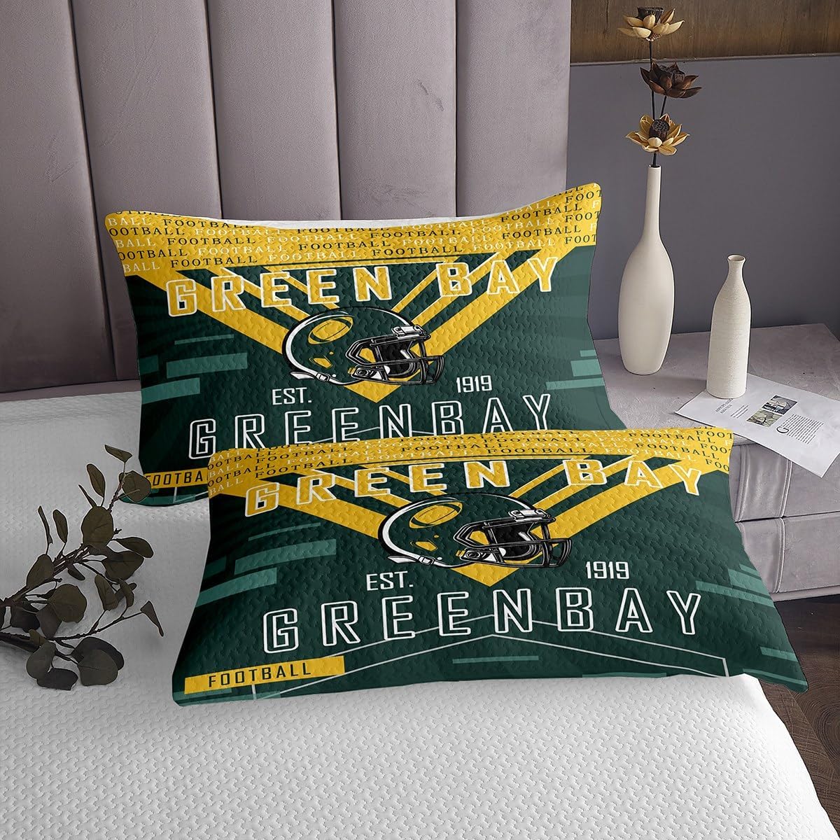 Feelyou Football Coverlet Set Queen Size