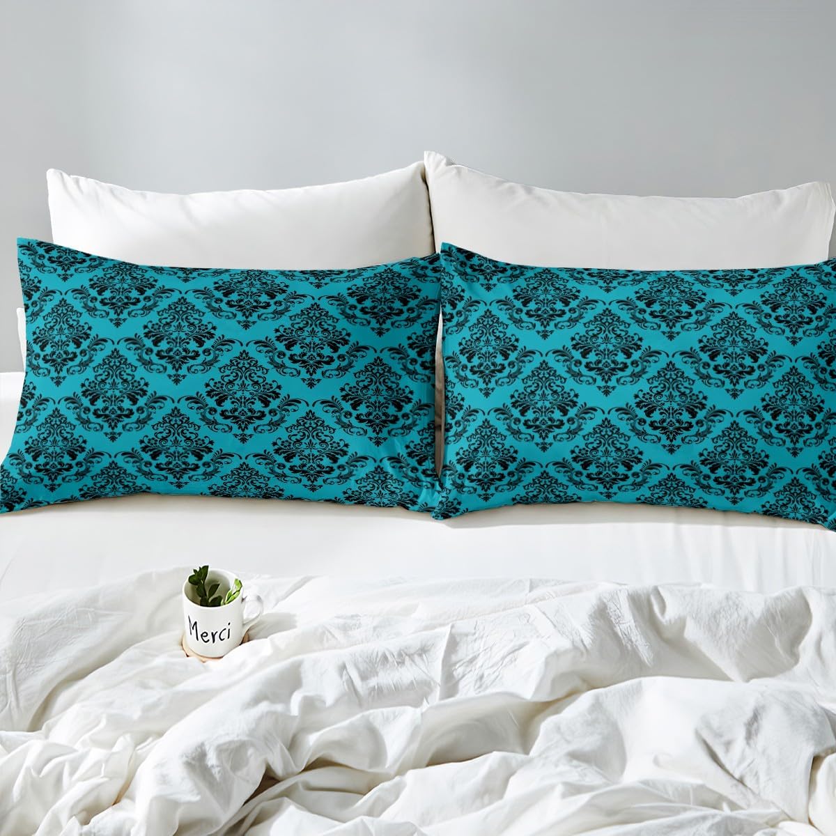 Gothic Bohemian Floral Twin Fitted Sheet Set