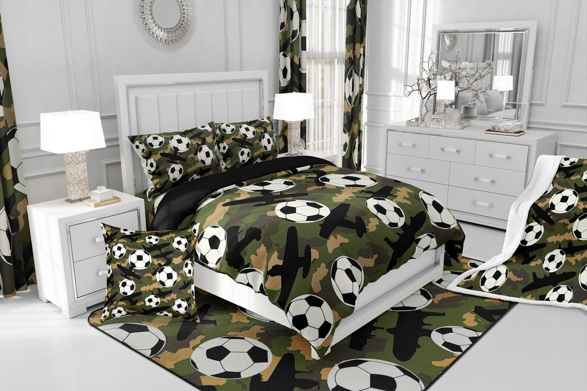 Erosebridal Camo Duvet Cover Set Twin Size 68x90