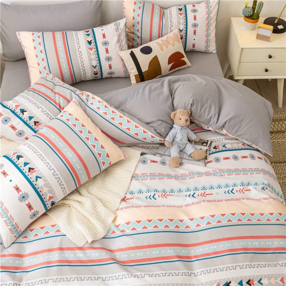 Feelyou Boho Duvet Cover Set Twin Size Zipper