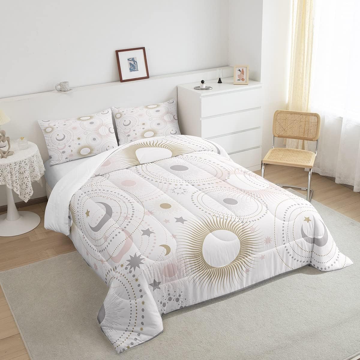 Homewish Stars and Moon Comforter Set Full Size