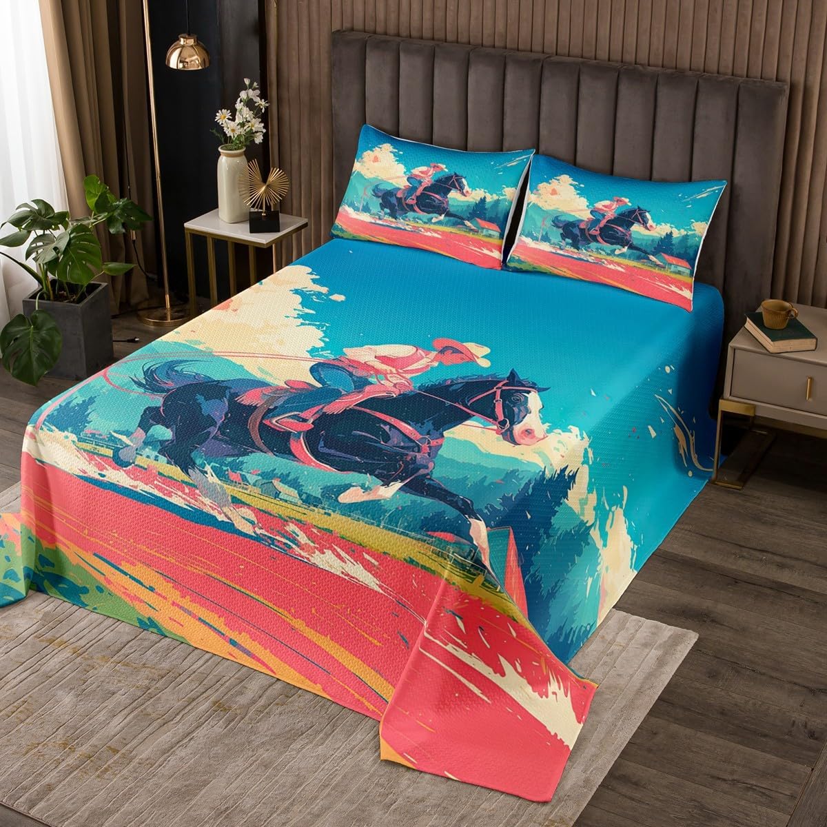 Erosebridal Western Cowboy Bedspread Set Queen