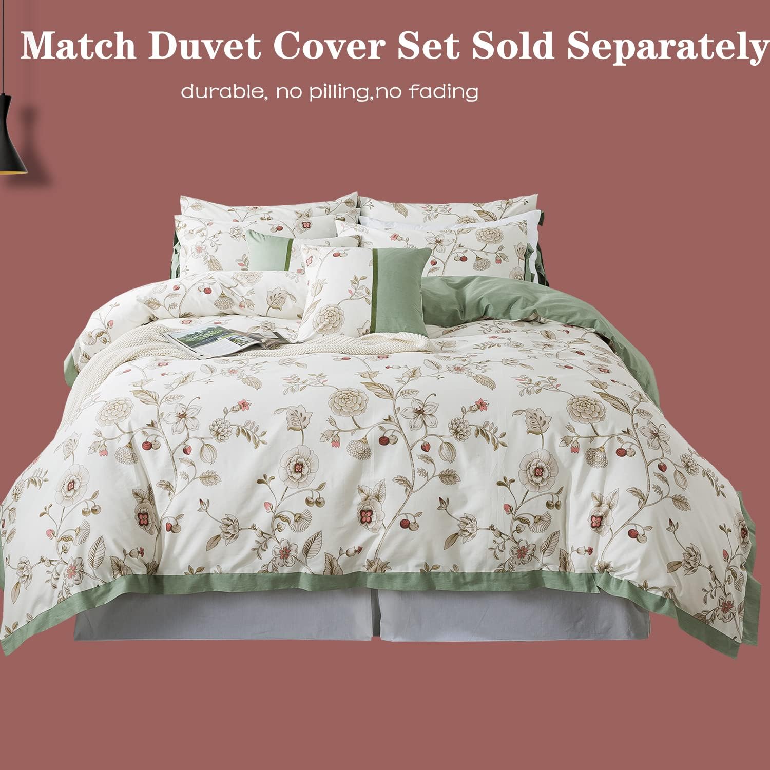 FADFAY Floral Twin XL Sheets 4Pcs Set