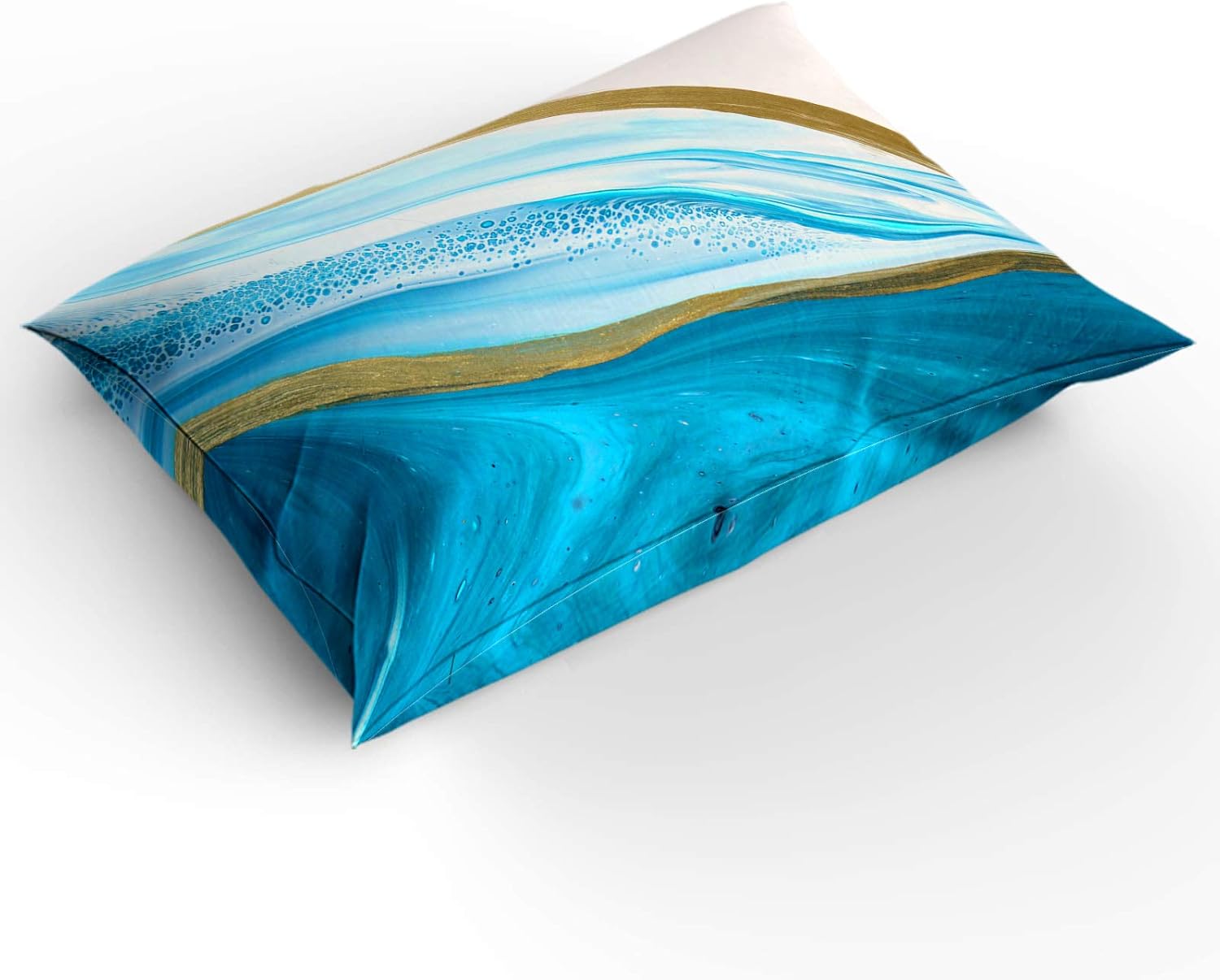LooPoP 4PCS California King Duvet Cover Set Blue Ombre Marble Gradient