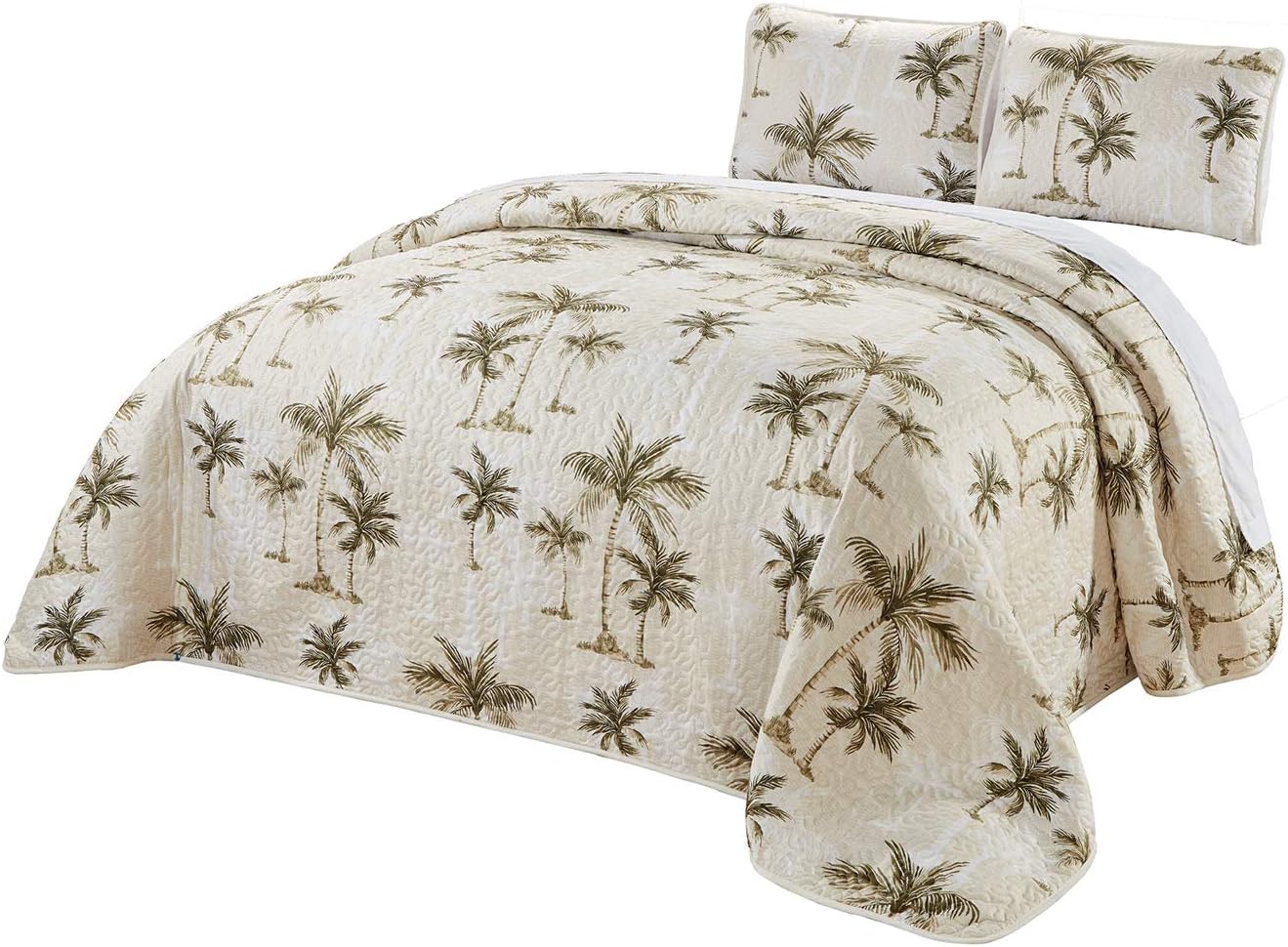 Grand Linen 3-Piece Reversible Bedspread Set