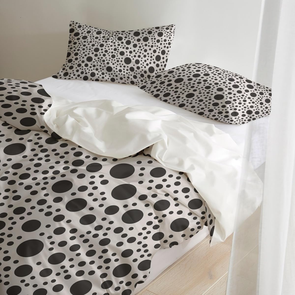 LooPoP California King Duvet Cover Set with Zipper and 2 Pillow Cases