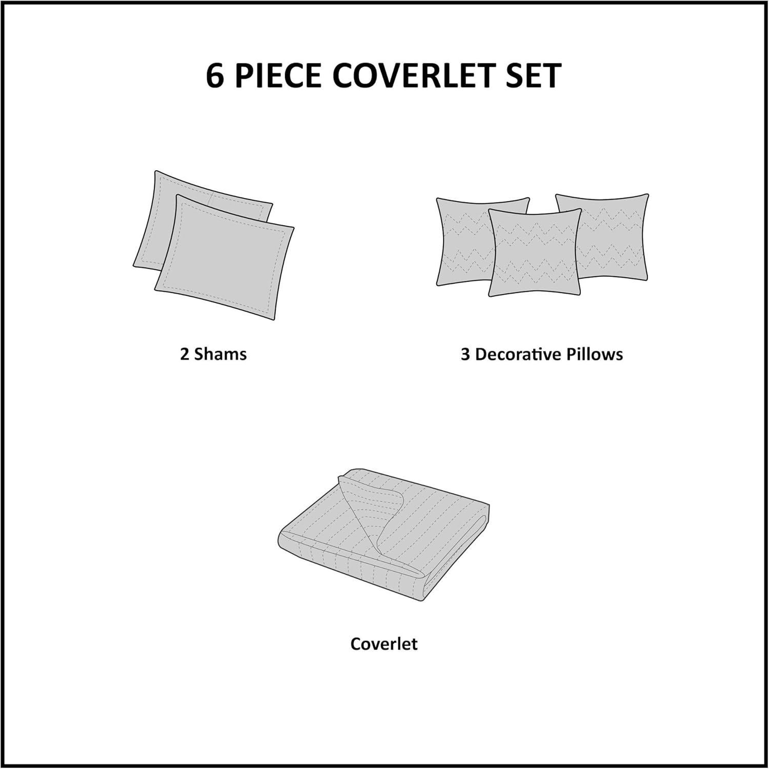 Madison Park Vienna Reversible Cotton Quilt 6 Piece Set