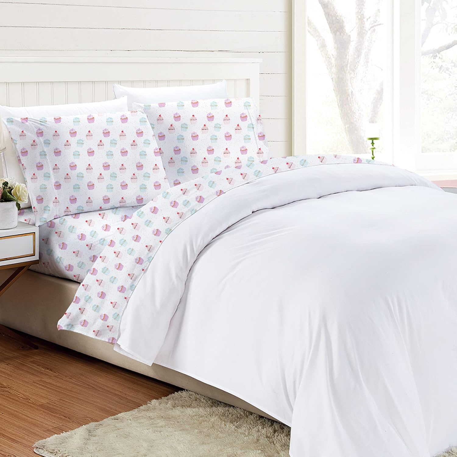 Softan Kids Bed Sheet Set Twin Size Ice Cream Pattern