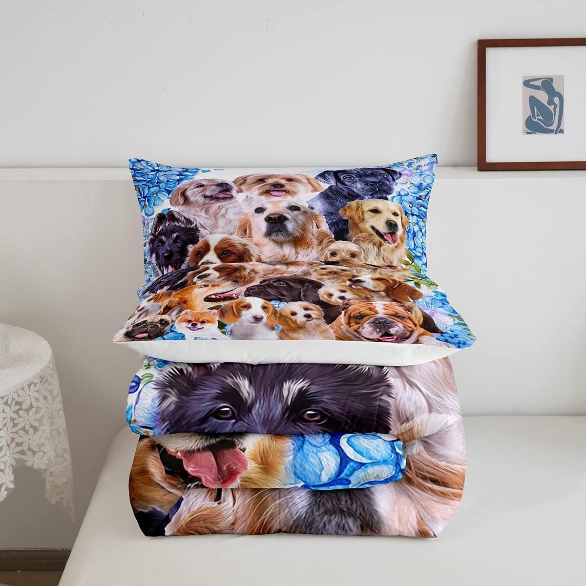 Feelyou Dog Comforter Set for Kids Twin Size