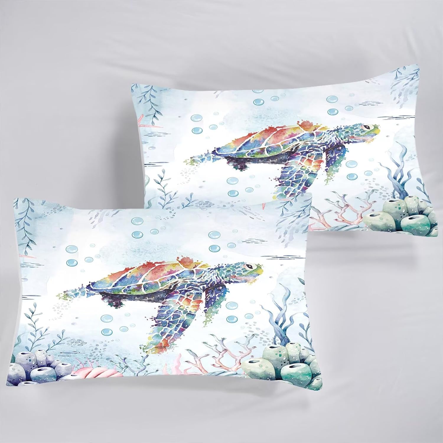 FUYEUN Turtle Comforter Set for Girls Kids Teens Women
