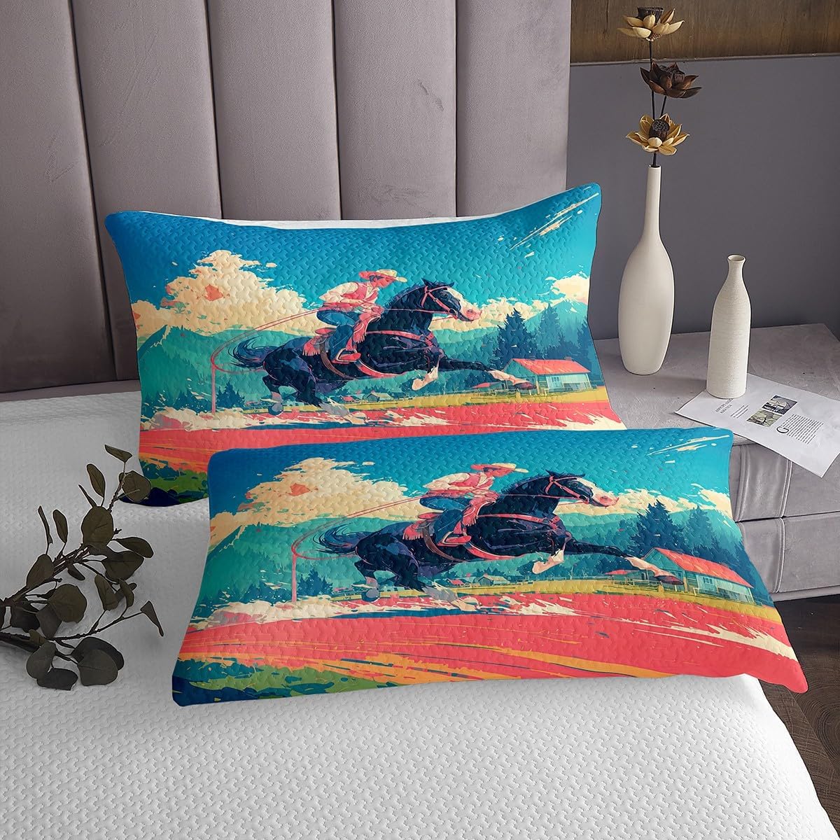 Erosebridal Western Cowboy Bedspread Set Queen