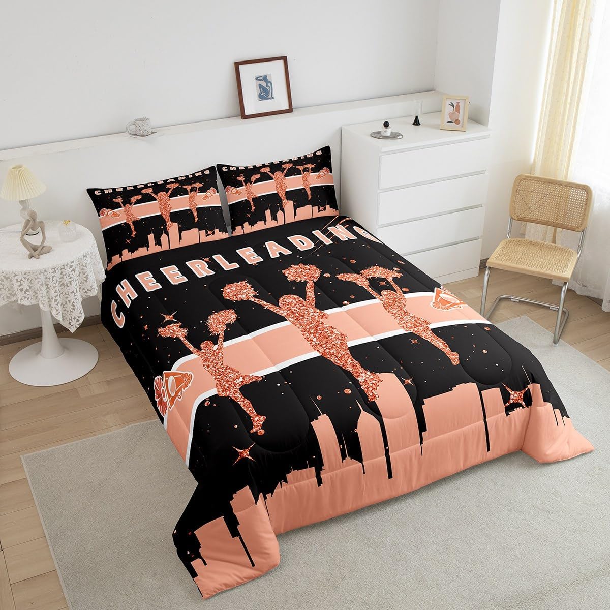 Erosebridal Cheerleader Comforter Set for Girls Women 1