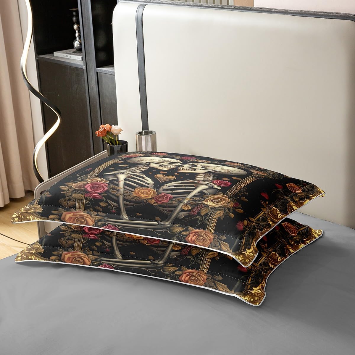 Manfei Couple Skeleton Kids Duvet Cover Set