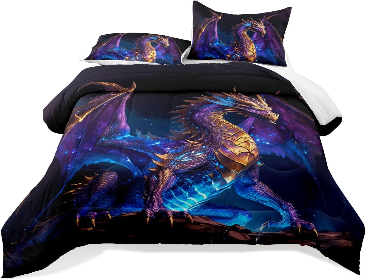 3D Dragon Comforter Set King Size for Boys