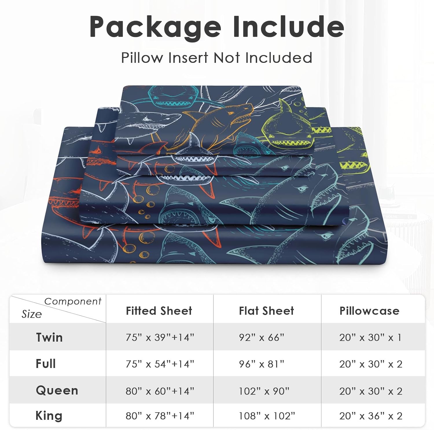 Pamnest King Size Bed Sheet Set with Ocean Design