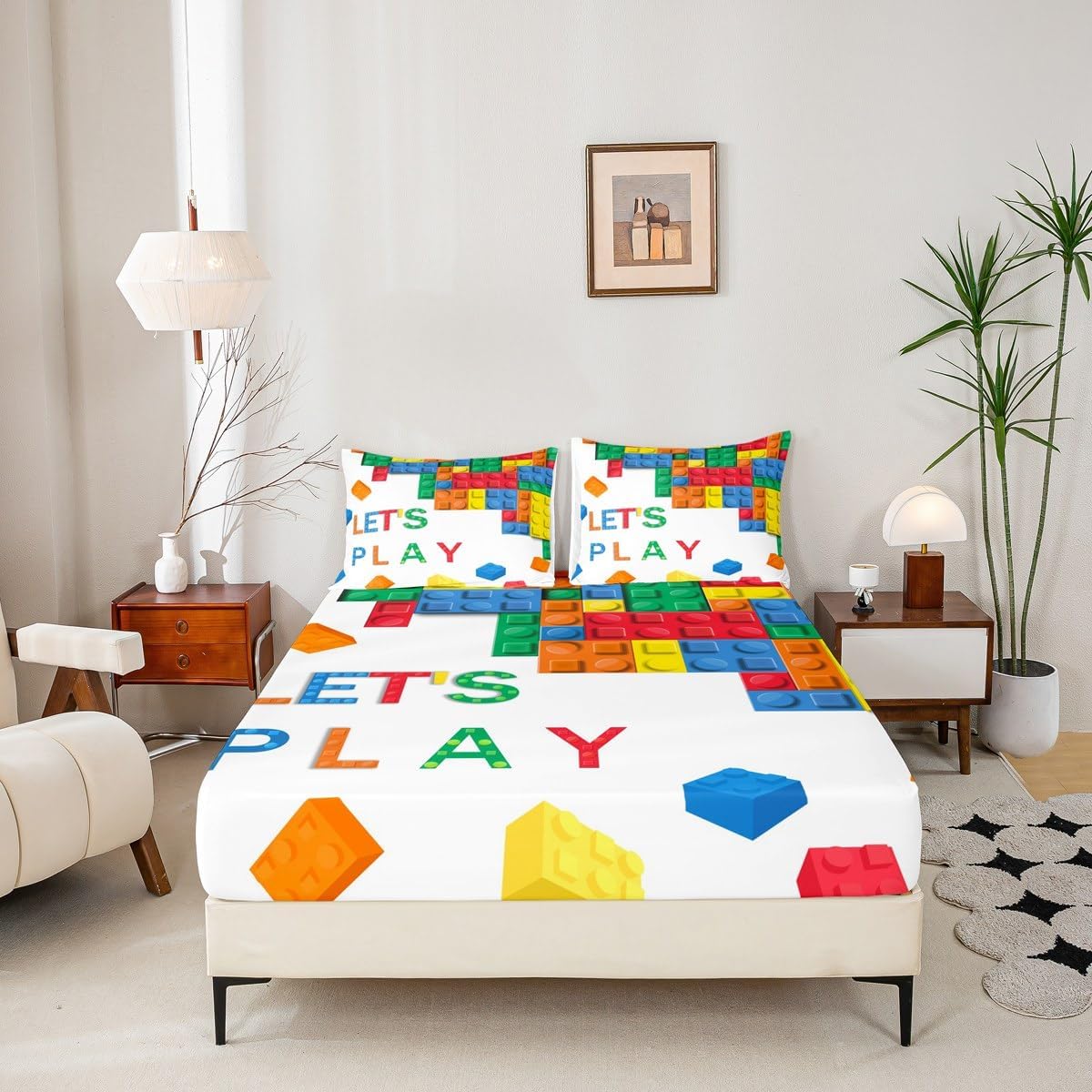 Feelyou King Size Kids Bed Sheet Set with Deep Pockets