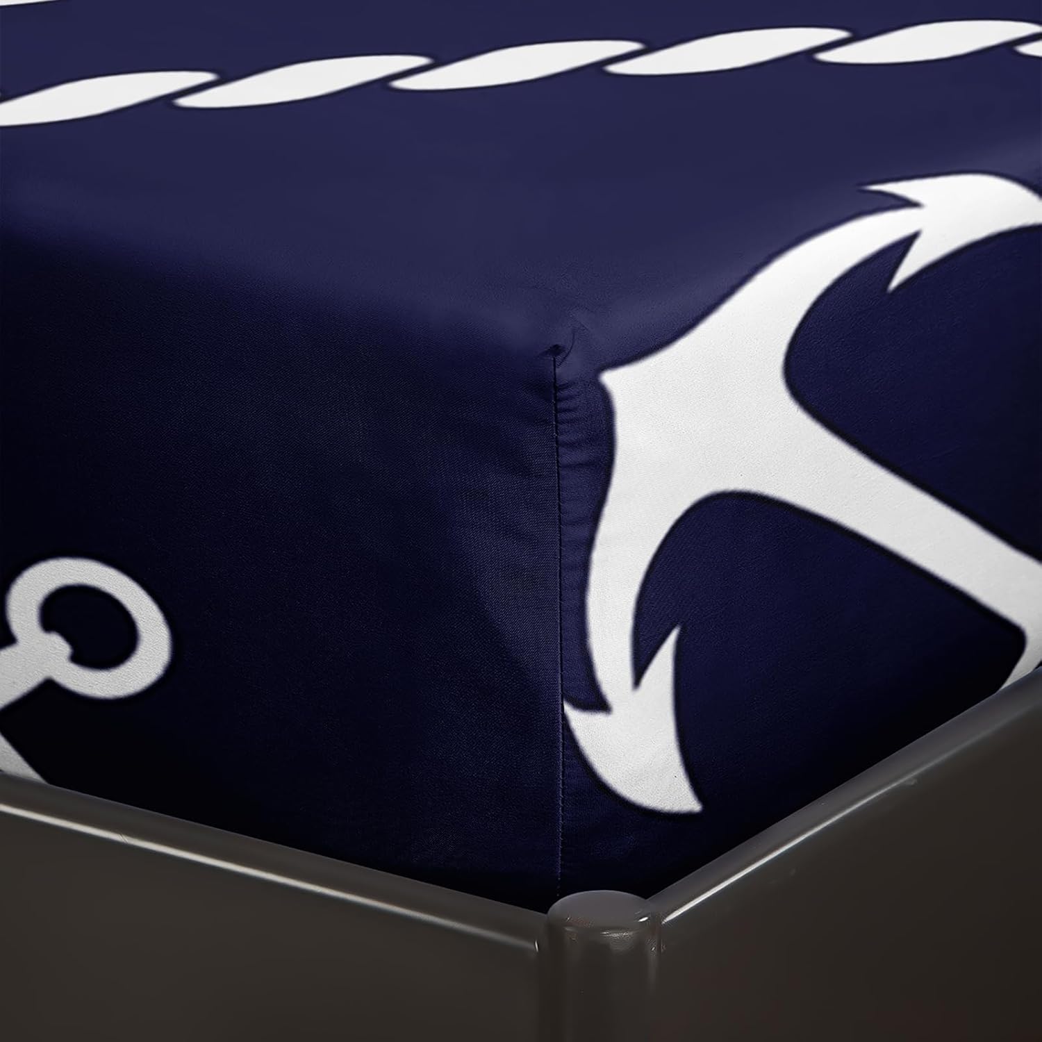 QOOMO Anchor Stripe Nautical Bedding Set