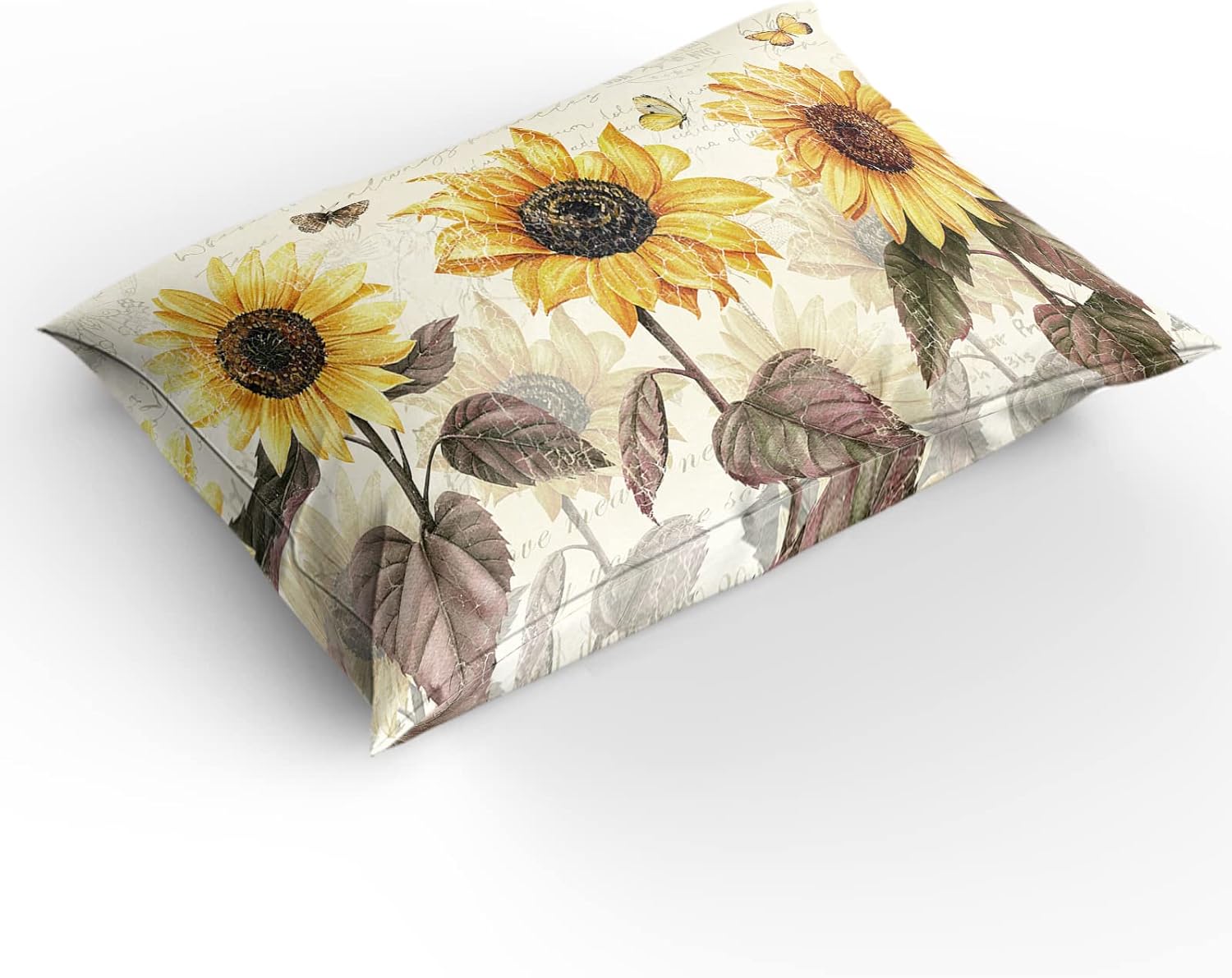 LooPoP 4PCS California King Duvet Cover Set with Butterfly Flowers
