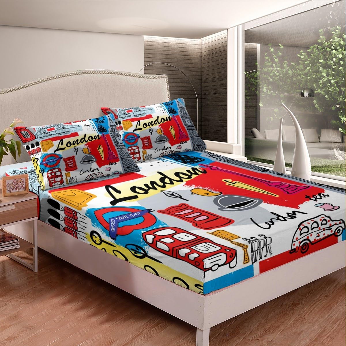Feelyou London Themed Kids Duvet Cover Set