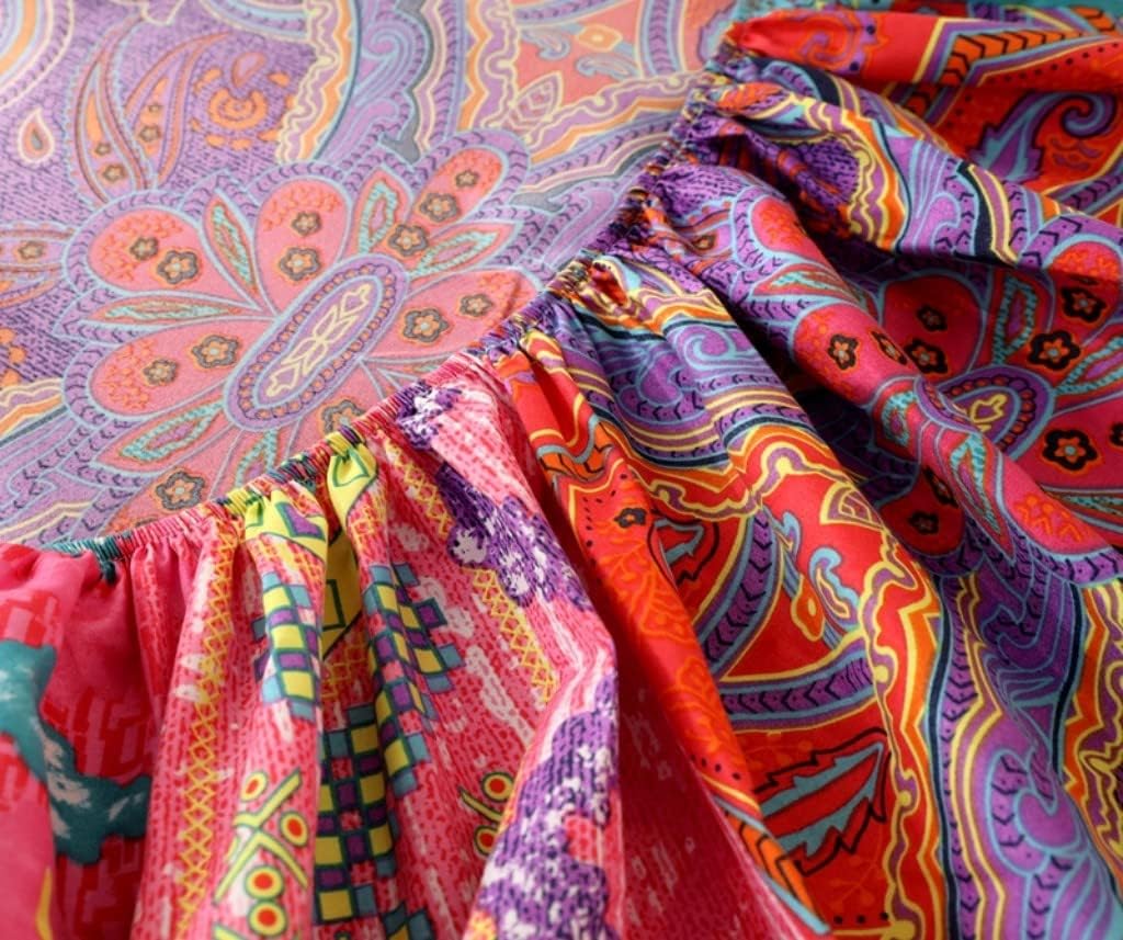 Feelyou Boho Bed Sheet Set for Kids and Teens