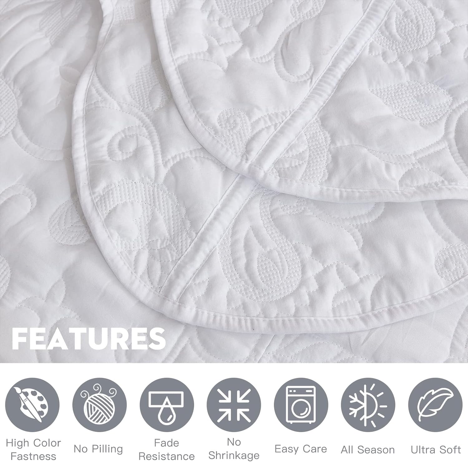 HZ HY Oversized King Bedspread Set 138x122