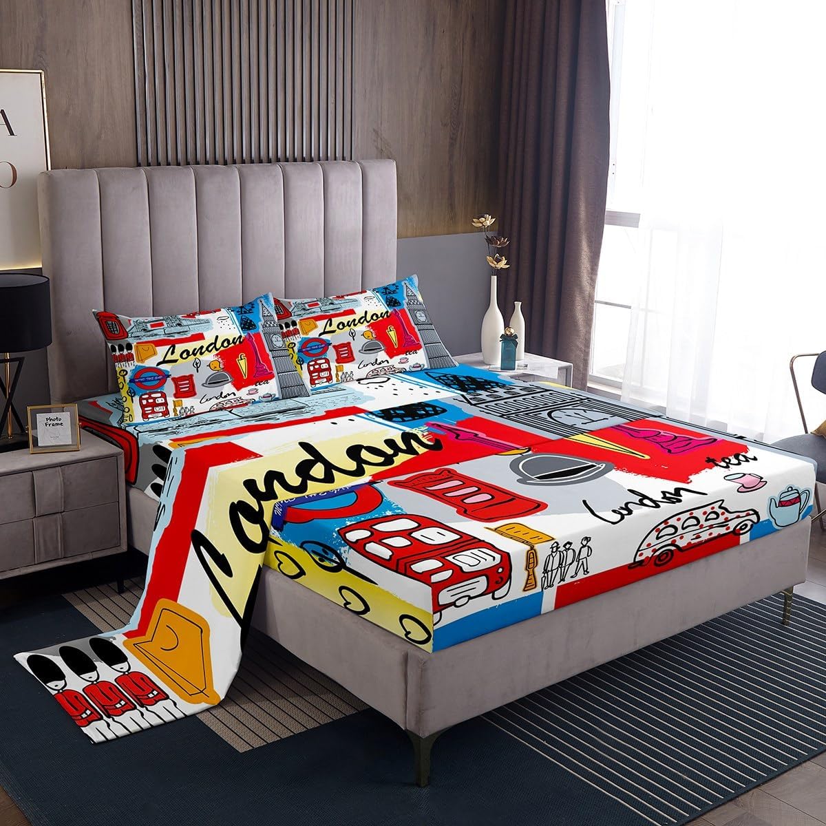 Feelyou London Themed Kids Duvet Cover Set