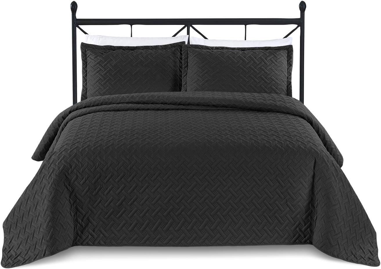 BASIC CHOICE 3-Piece Quilted Bedspread Set FullQueen