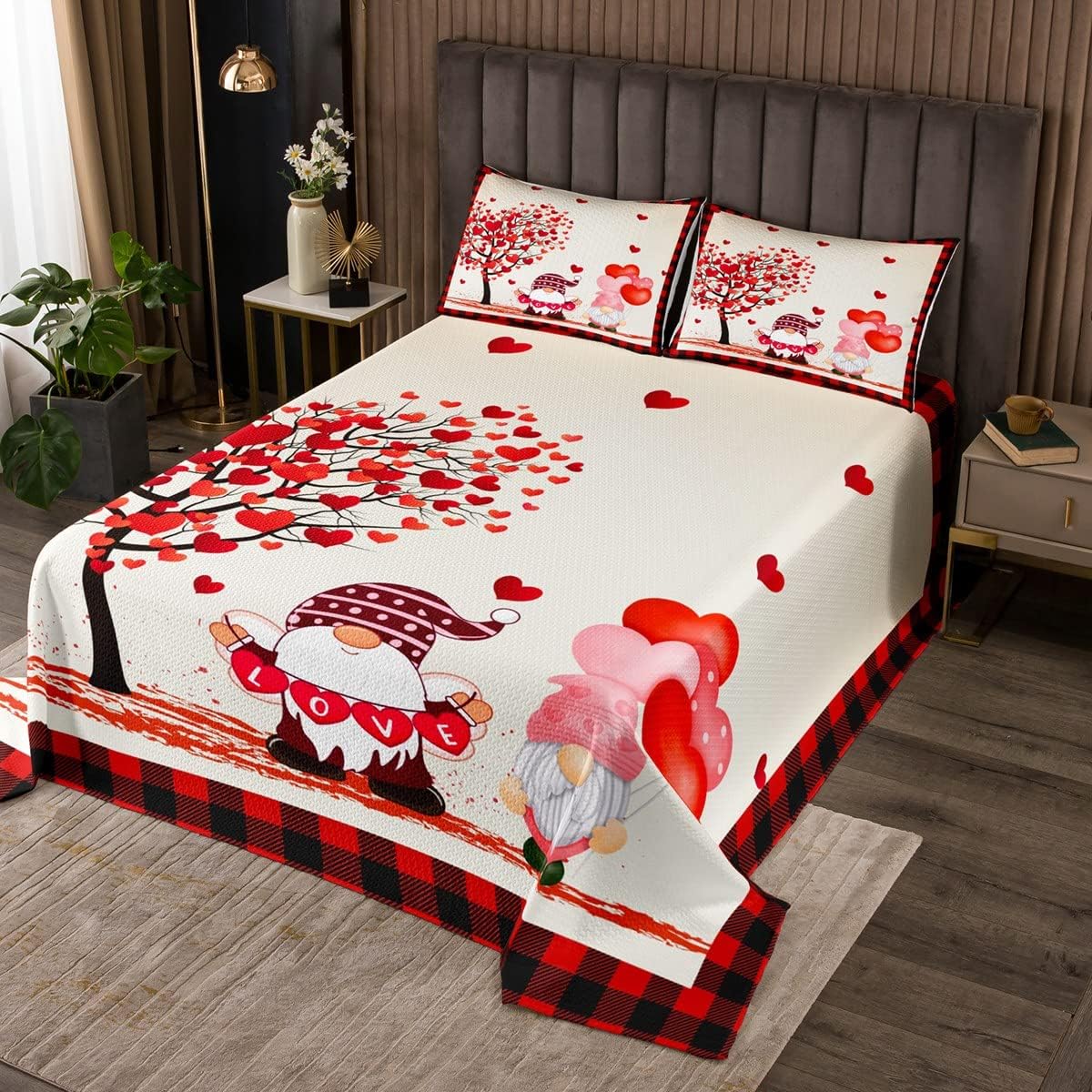 Erosebridal Romantic Queen Size Bedspread Set