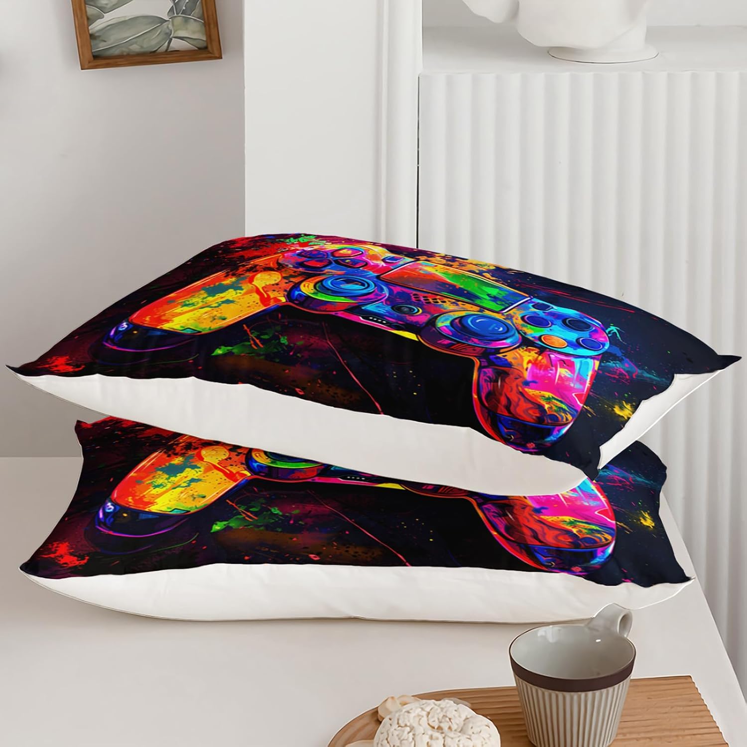 OUIXOTIC 3D Gaming Comforter Set for Boys Full Size