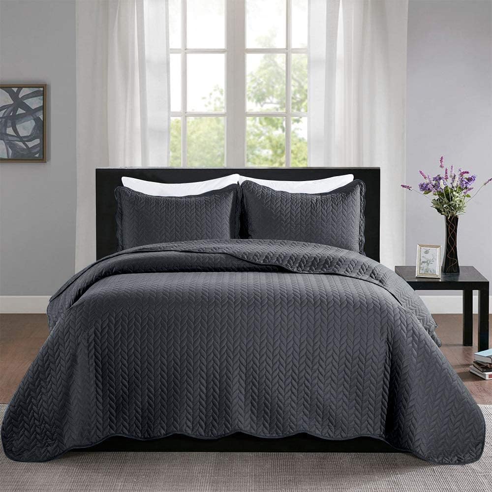 MOONLIGHT20015 Quilt Pillow Set Queen Size