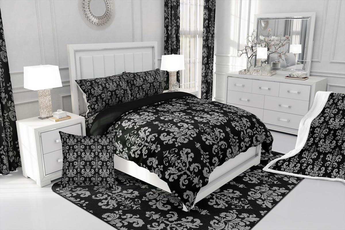 Feelyou Damask Pattern Duvet Cover Set for Kids