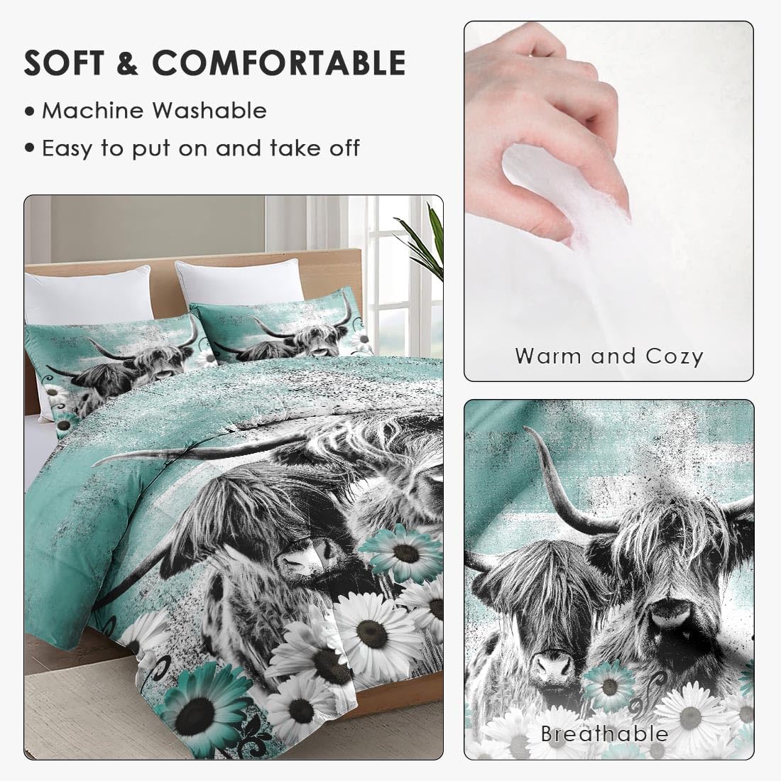 WeCozy Comforter Set Twin Size with Pillowcase 1