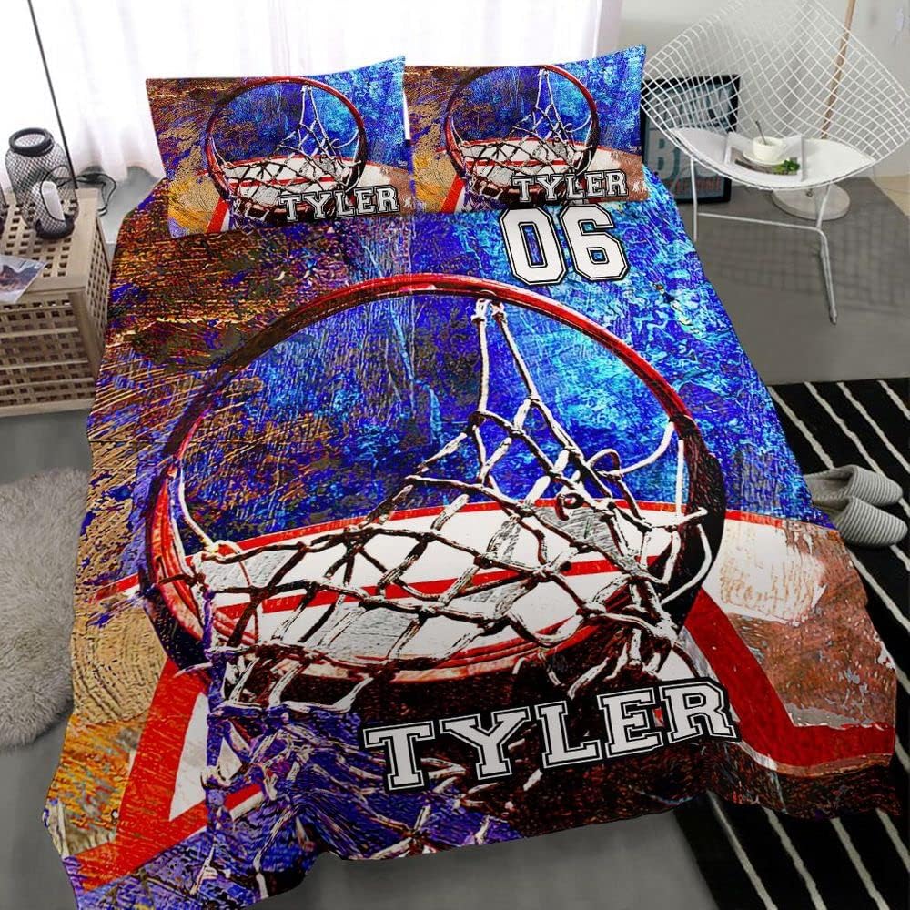 Personalized Basketball Duvet Cover Set for Teens