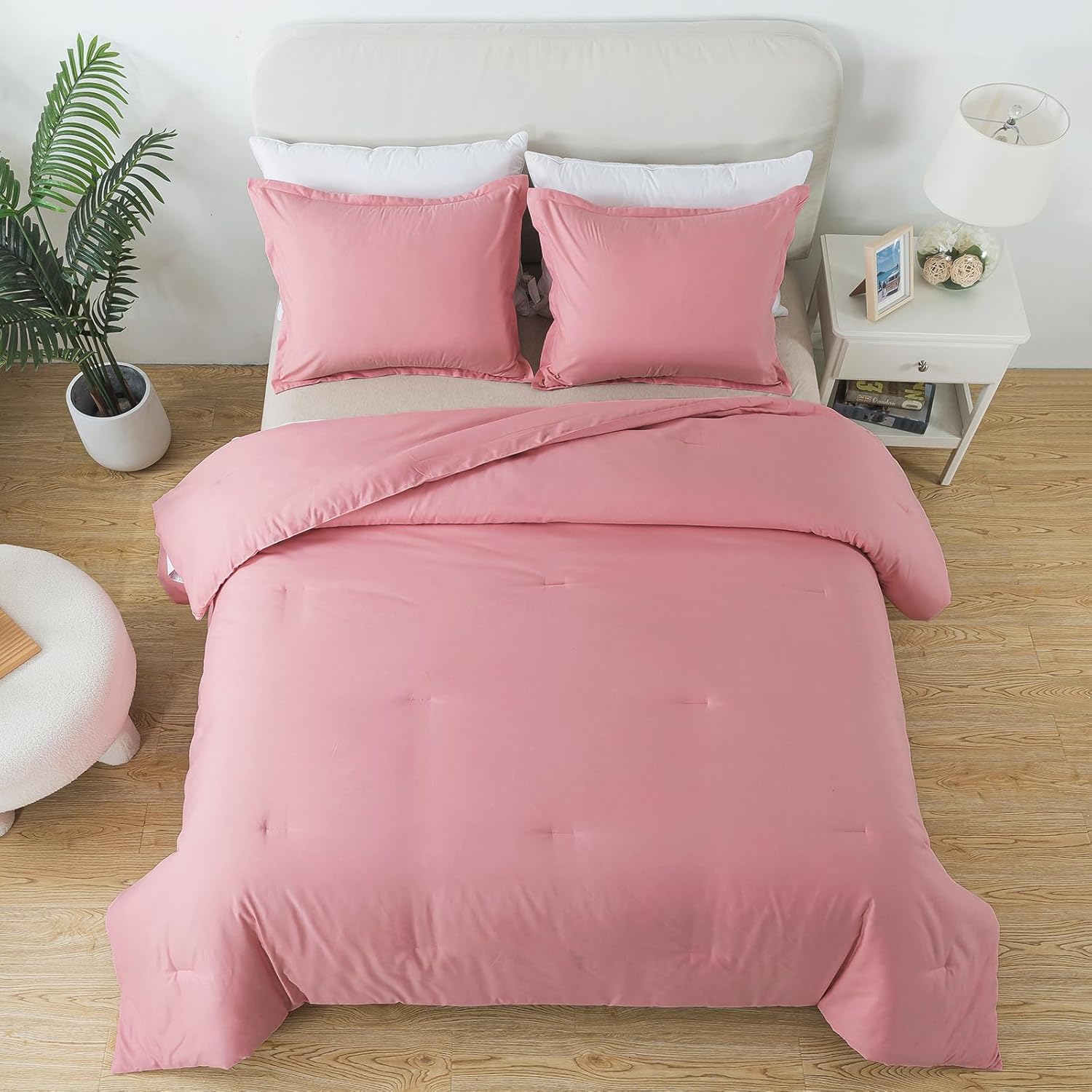 Caressma Pink Comforter Set King Size 3PCS 1
