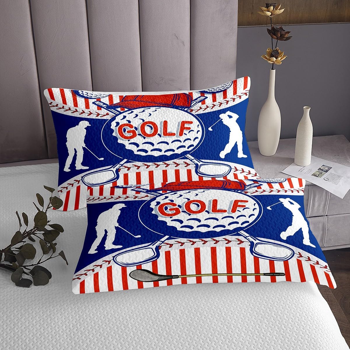 Erosebridal Golf Quilt Set Queen Size