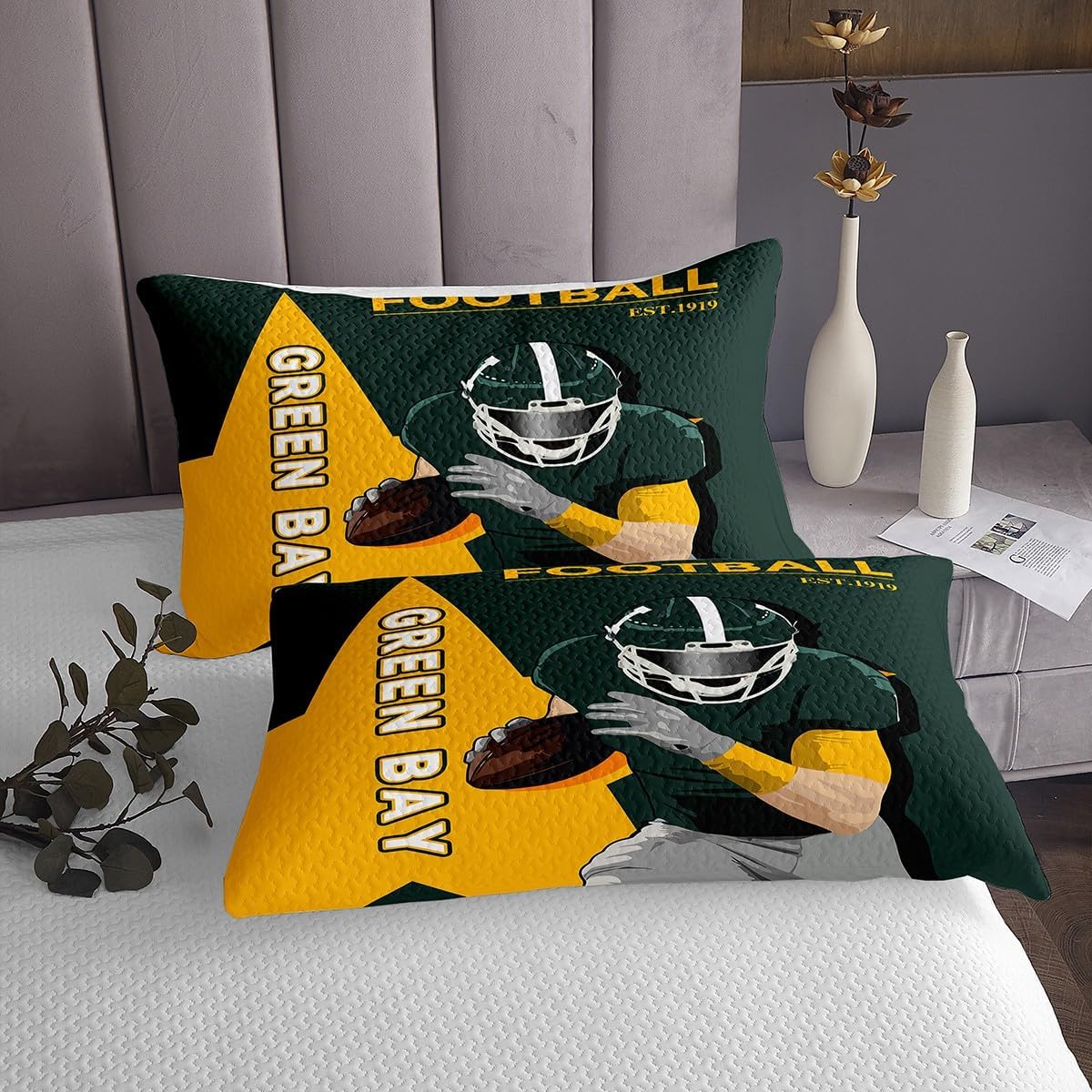 Feelyou Football Coverlet Set Queen Size 1