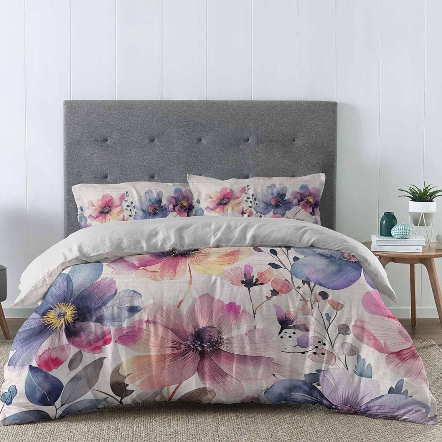 HelloWink 3 Piece King Size Duvet Cover Set