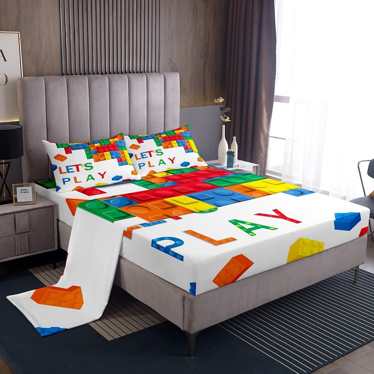 Feelyou King Size Kids Bed Sheet Set with Deep Pockets