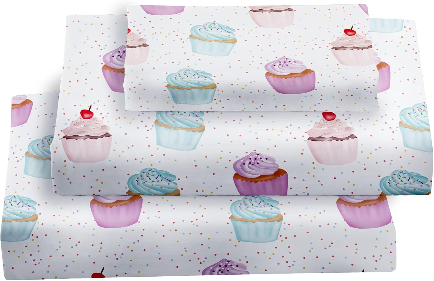 Softan Kids Bed Sheet Set Twin Size Ice Cream Pattern