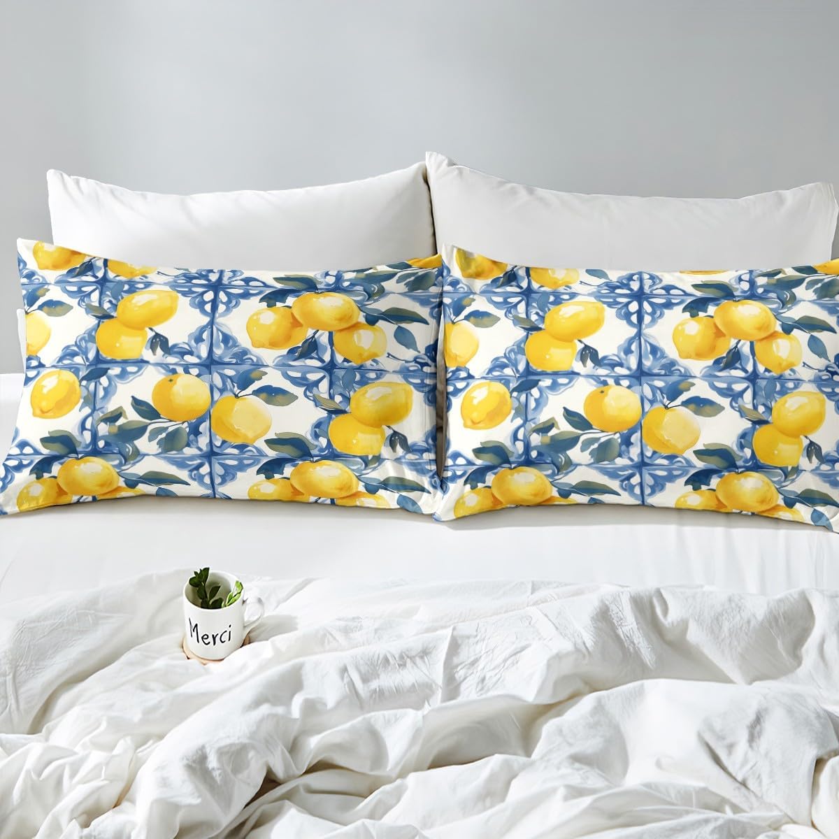 Feelyou Lemon Kids Duvet Cover Set Queen Size 1