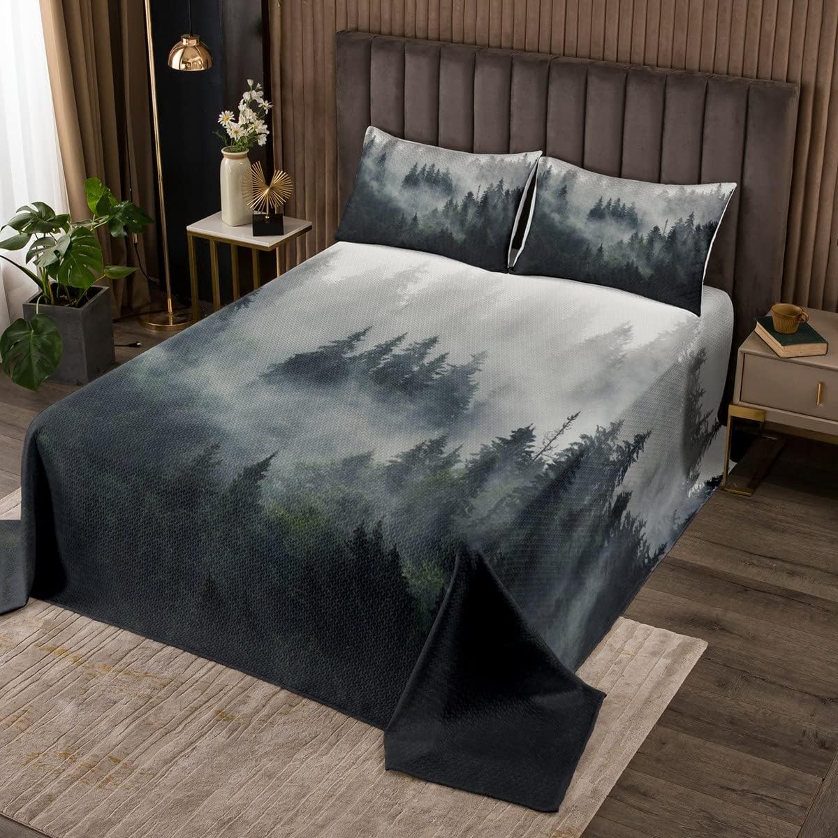 Feelyou Smoky Mountain Bedspread Set Queen 3Pcs