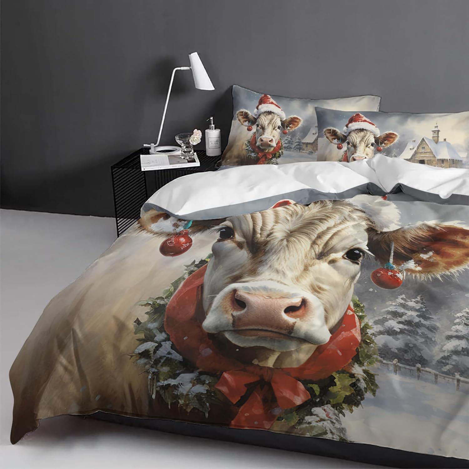 LooPoP Christmas Comforter Set California King 3 Piece