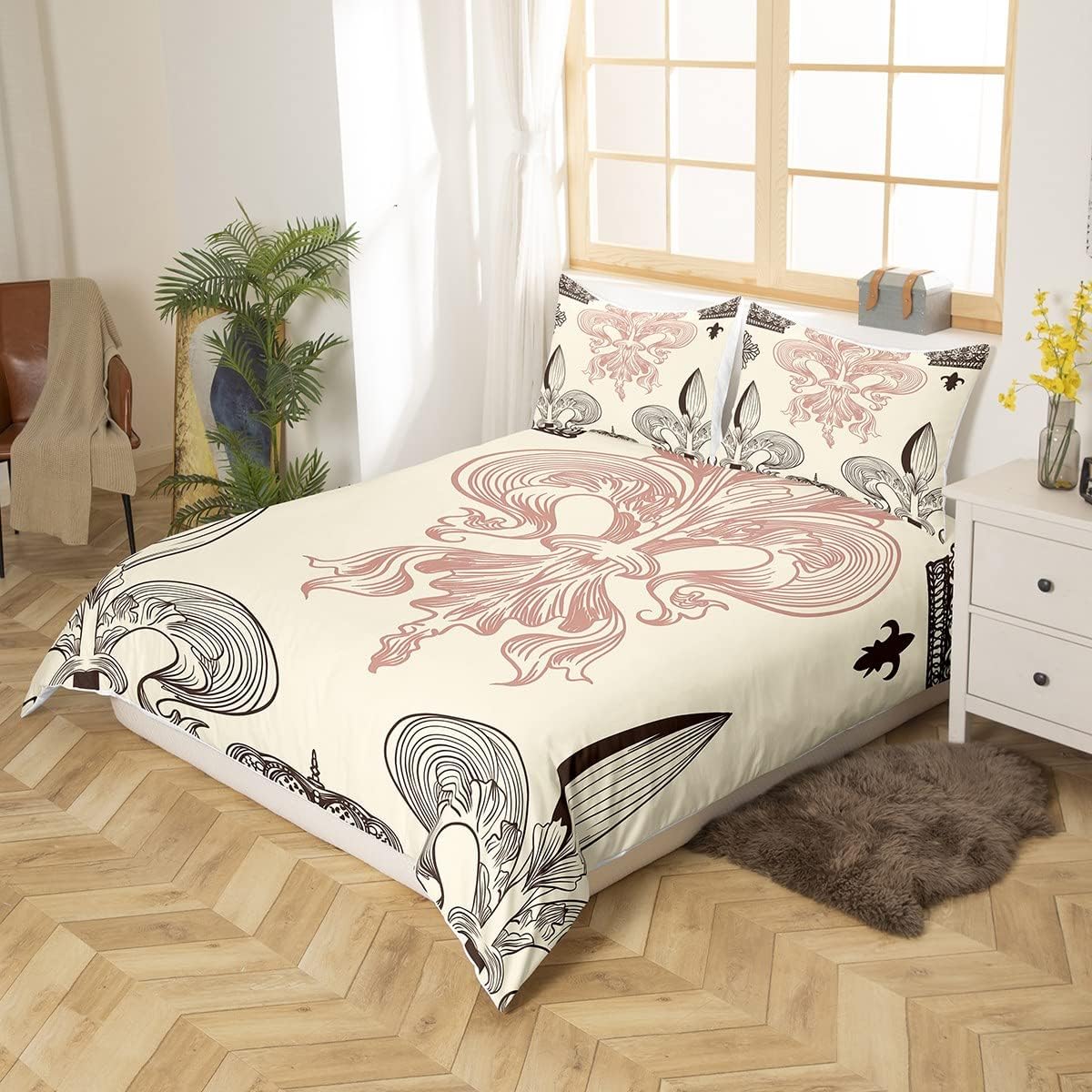 Feelyou Fleur-De-Lis Duvet Cover Set for Kids