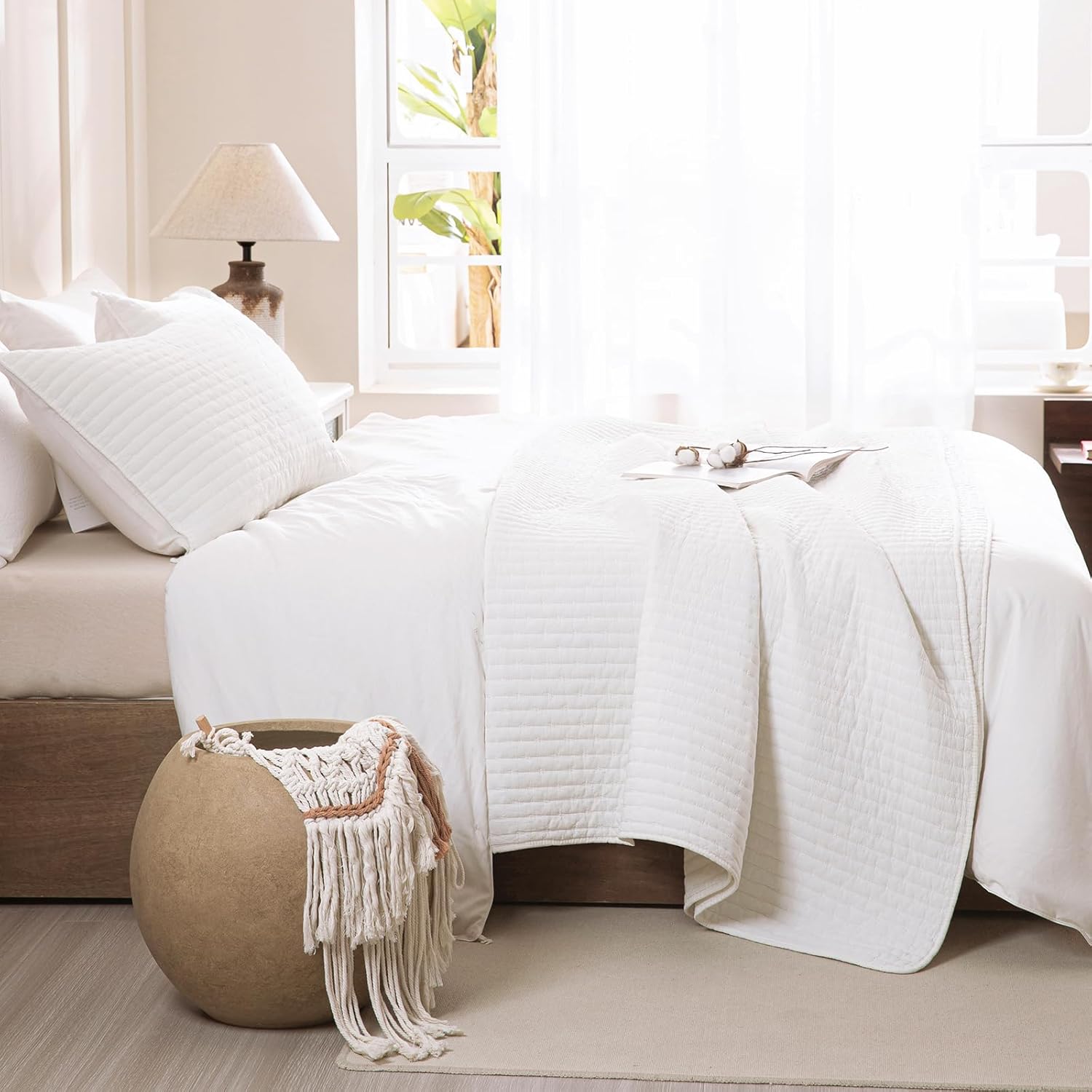 Sanracie Stonewashed King Quilt Set 3PCS Extra Large