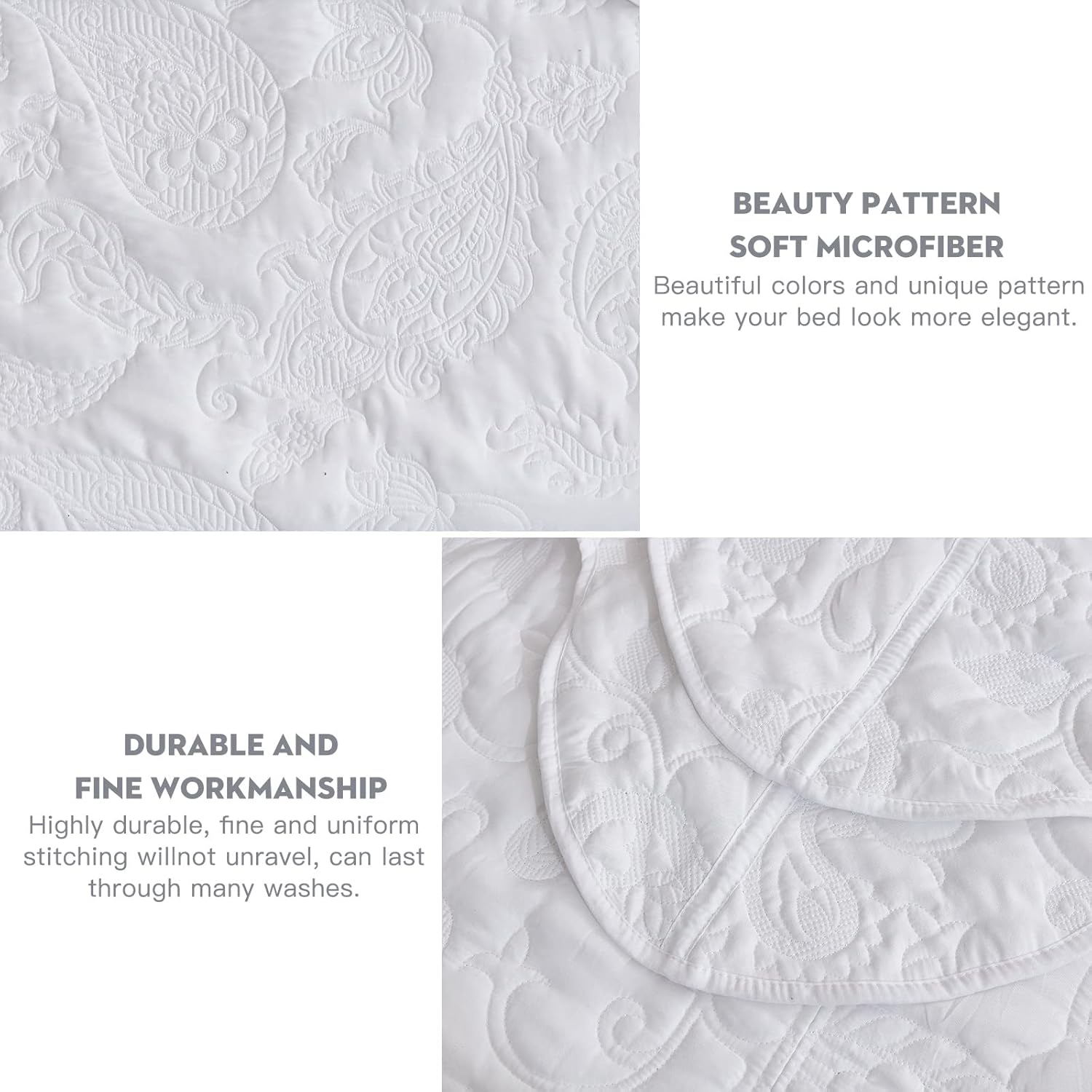 HZ HY Oversized King Bedspread Set 138x122