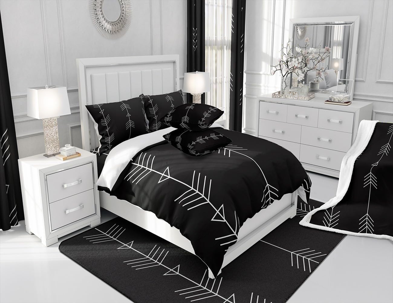 Boho Geometric Queen Sheet Set with Deep Pockets